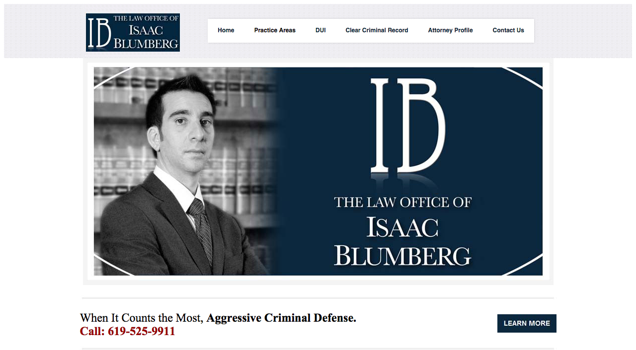 The old version of the main site isaacblumberg.com